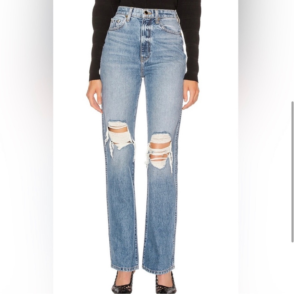 Khaite danielle distressed jeans brand new with tags size 26!!!!!